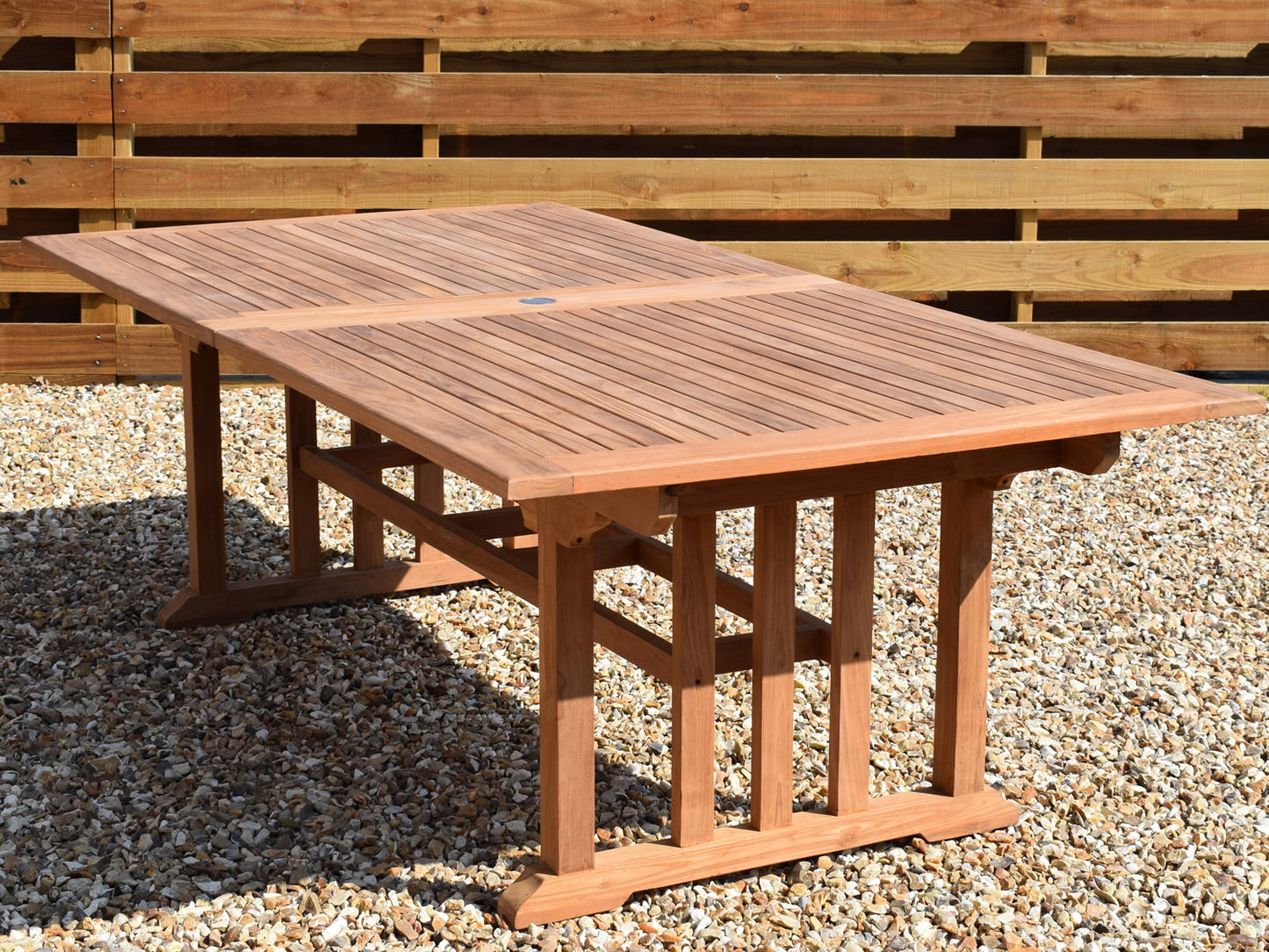 Teak 240-320x120cm Rectangular Double-Extending Table