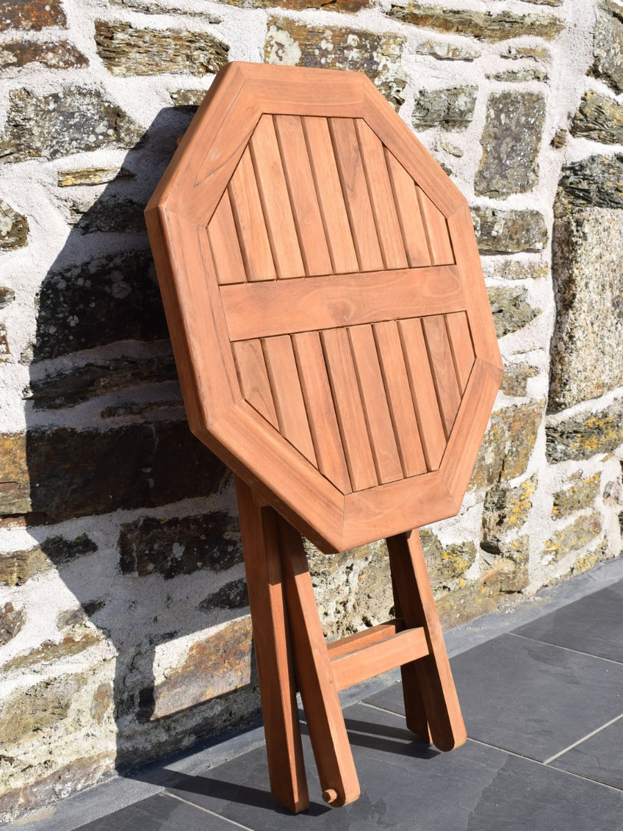 Teak 60cm Octagonal Folding Table