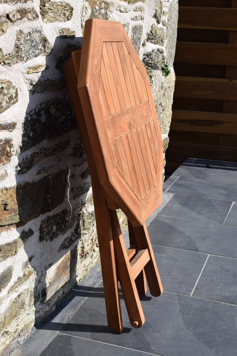 Teak 60cm Octagonal Folding Table