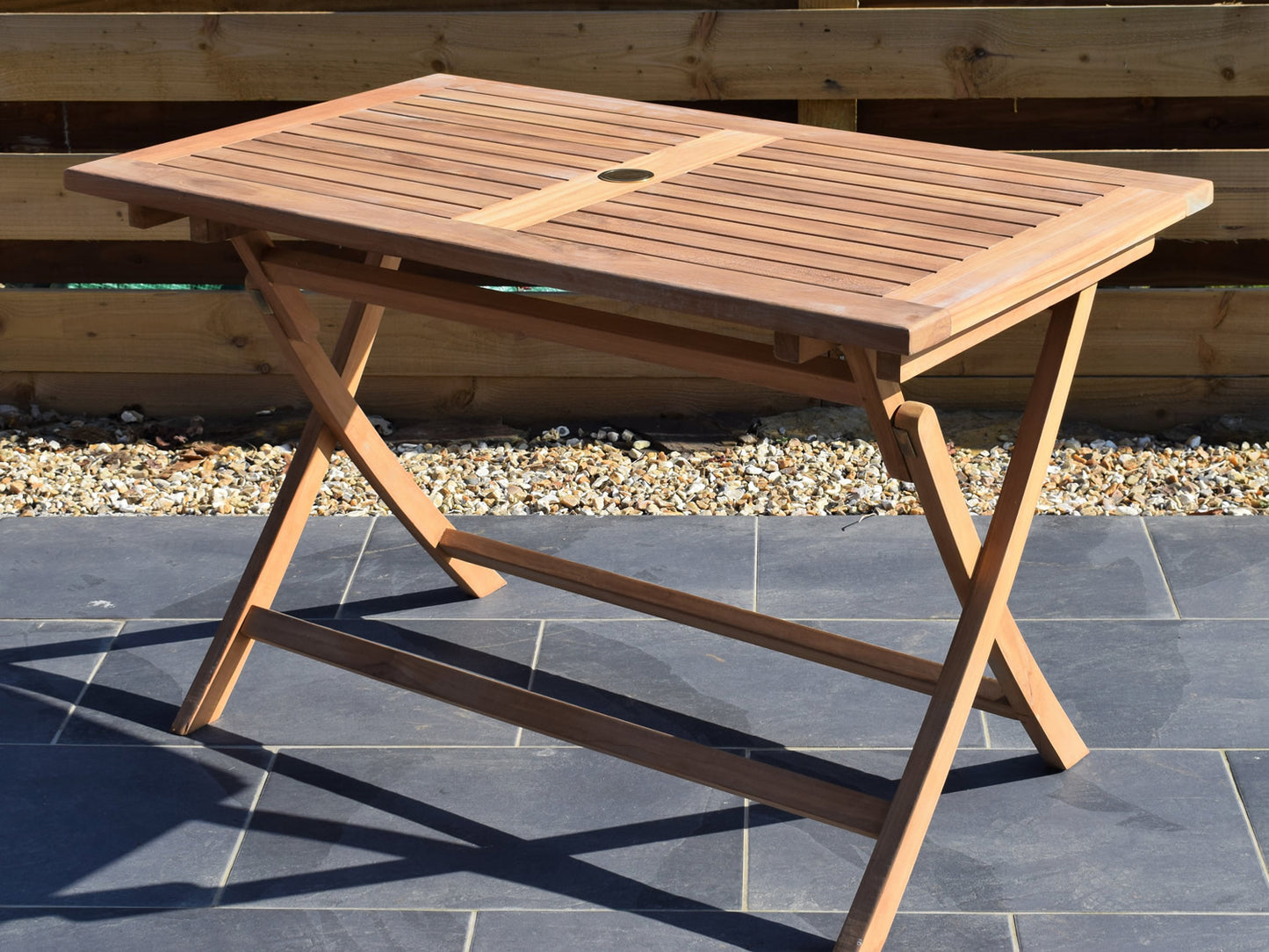 Teak 120x70cm Rectangular Folding Table