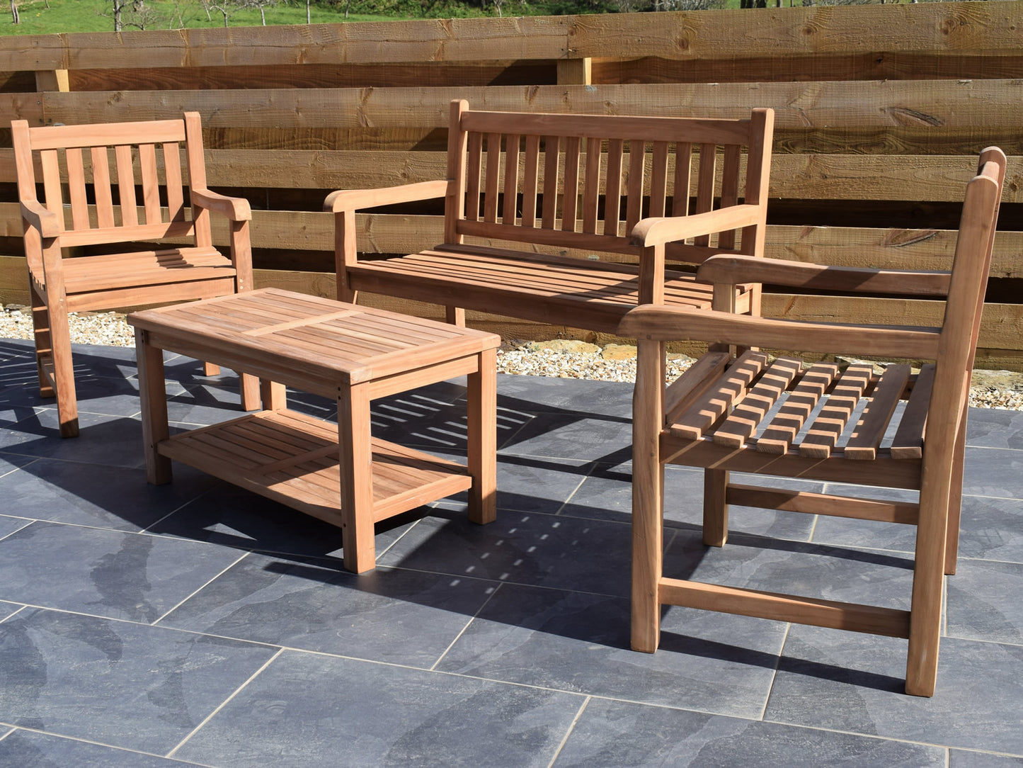 Teak Fixed Armchair