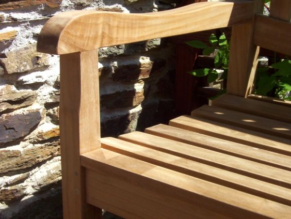 Oval 3 Seater Teak Garden Bench - 5ft/150cm