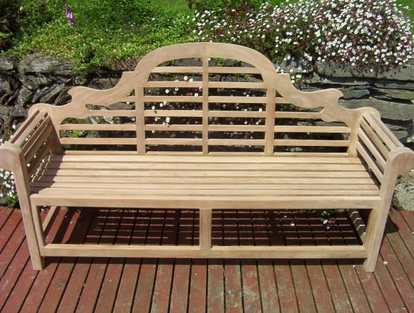 Lutyens 4 Seater Teak Garden Bench - 6ft/180cm