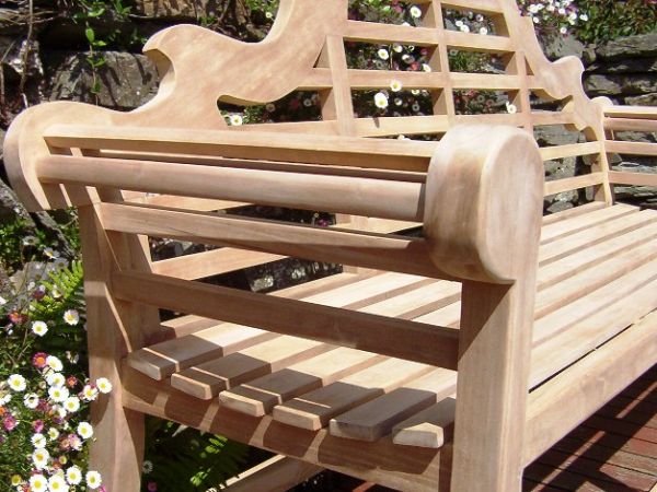 Lutyens 4 Seater Teak Garden Bench - 6ft/180cm