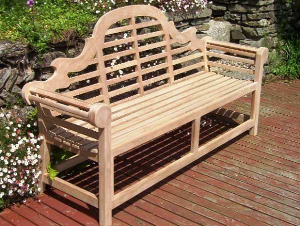 Lutyens 4 Seater Teak Garden Bench - 6ft/180cm