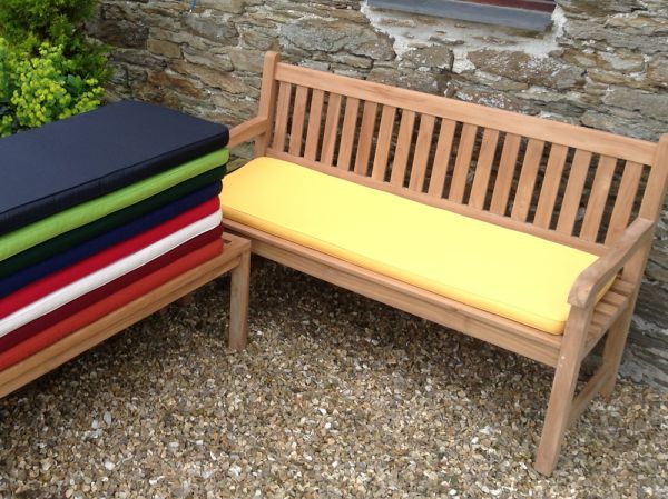 Classic Yellow colour 3 seater / 150cm garden bench cushion