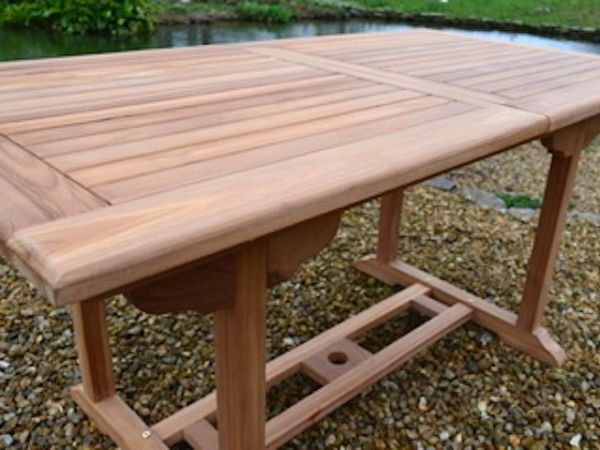 Teak 150-210x80cm Rectangular Extending Table