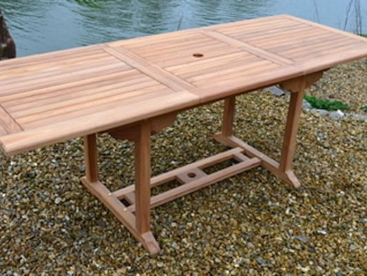 Teak 150-210x80cm Rectangular Extending Table