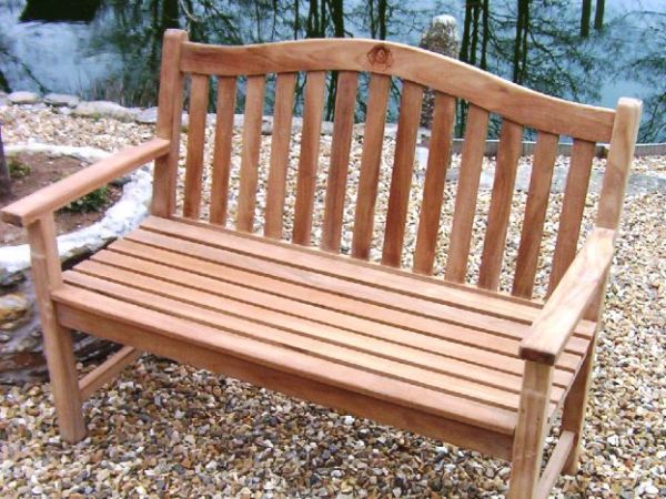 Rose 3 Seater Teak Garden Bench - 5ft/150cm