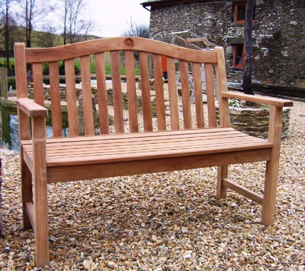 Rose 3 Seater Teak Garden Bench - 5ft/150cm