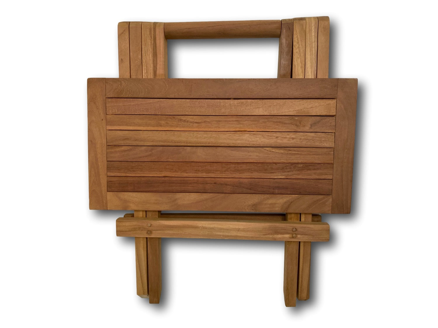 folded square teak portable outdoor garden coffee table
