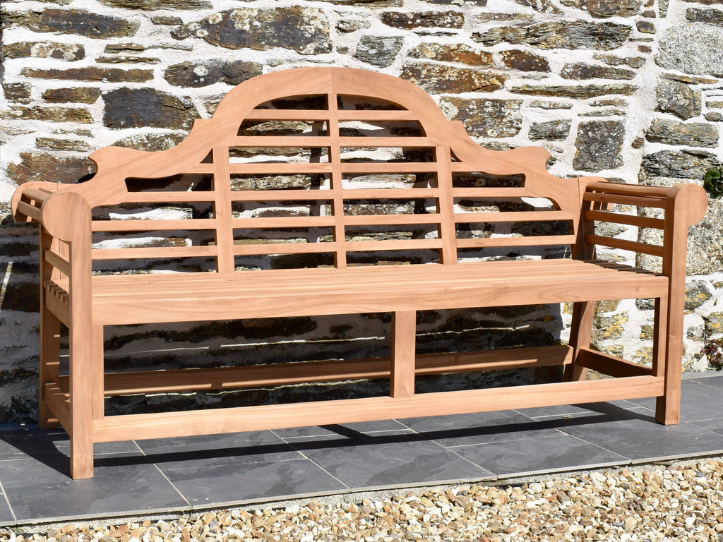 traditional teak Lutyens style 150cm garden bench 